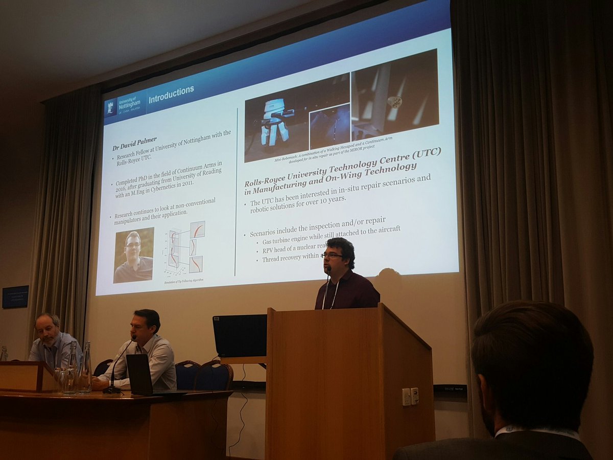 Developing a #robotic solution for #spinal surgery - keynote by David Palmer, University of Nottingham in LT2 now #Nspine