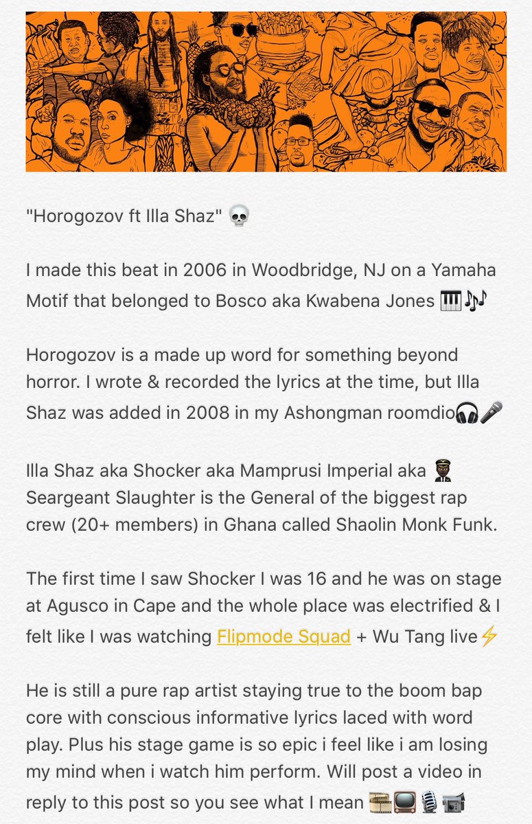 wanlov's tweet photo. Trk 17 "Horogozov ft @illashaz1 " Horogozov means somtin beyond horror #MadeItUp #OrangeCard #FruitopianRaps ๐๐ค
https://t.co/q8i9rMEq7p https://t.co/HWCnikpj9A