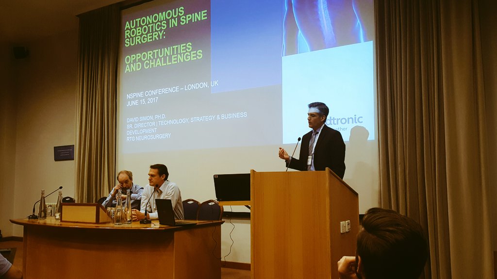 Autonomous #robotics in #surgery - David Simon, Medtronic keynote in LT2 now

live.nspine.com #nspine