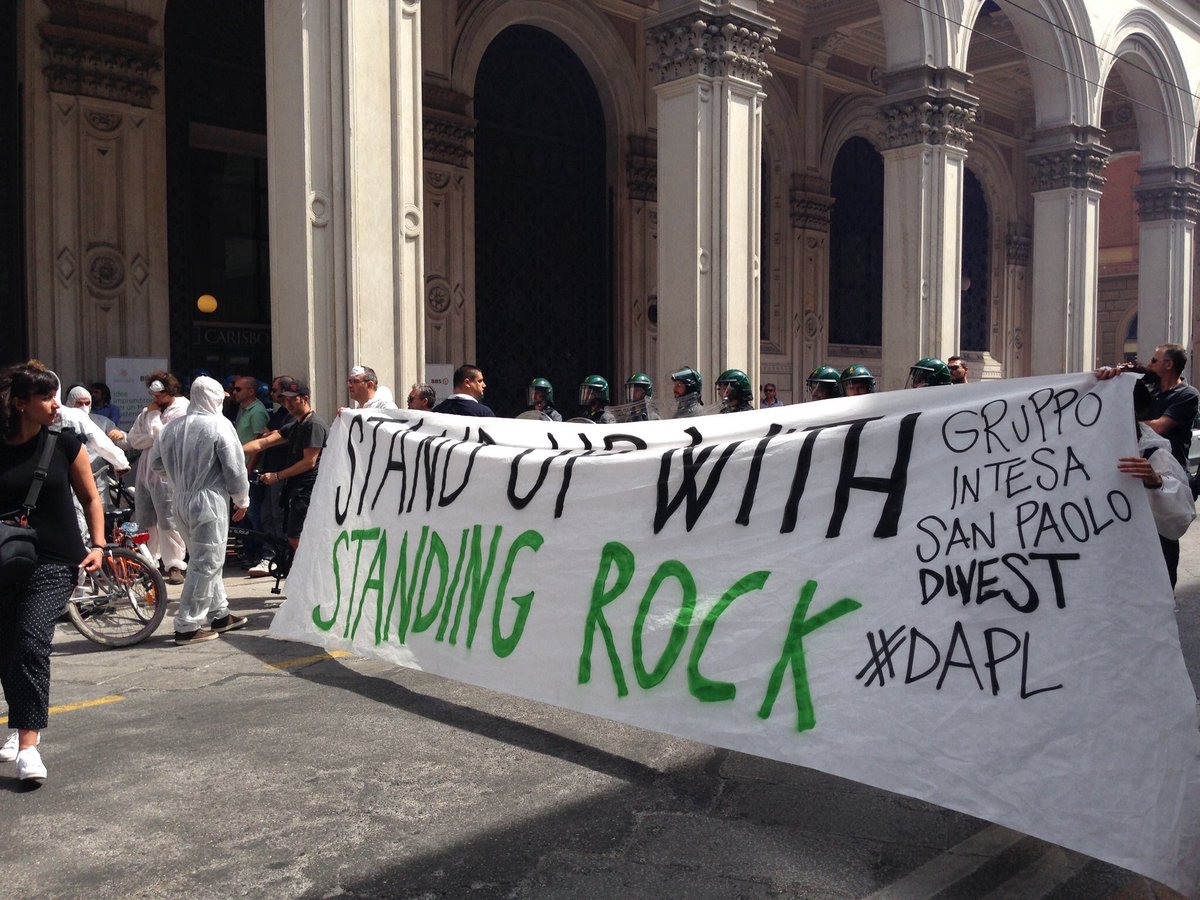 ResistanceItaly's tweet photo. Open Letter by @StandUpWithSR #WaterProtectors: https://t.co/pznWoCknlw Will @IntesaSanPaolo answer? #IntesaDoesNotRespect #HumanRights https://t.co/M9oqcp2gNY