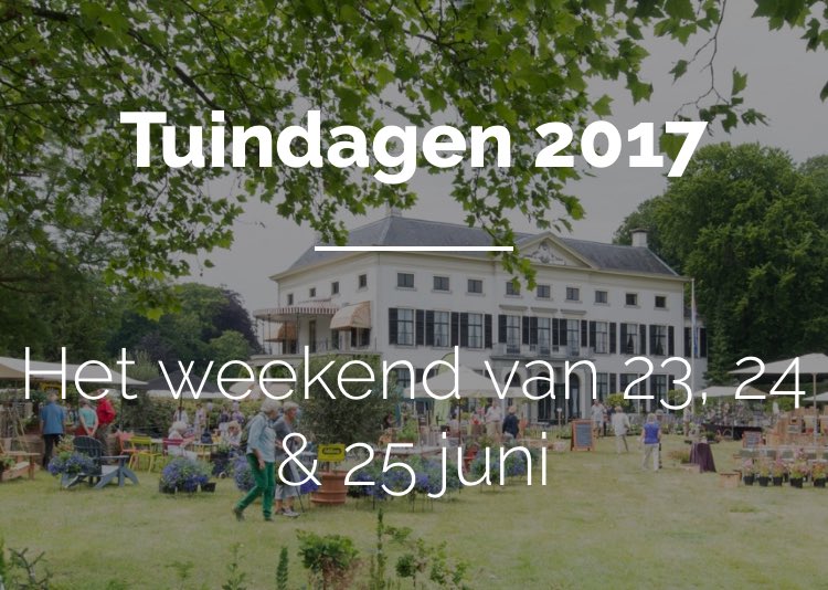 23, 24 en 25 juni #Tuindagen op Landgoed Vollenhoven. De 20ste keer met veel extra activiteiten voor jong en oud.