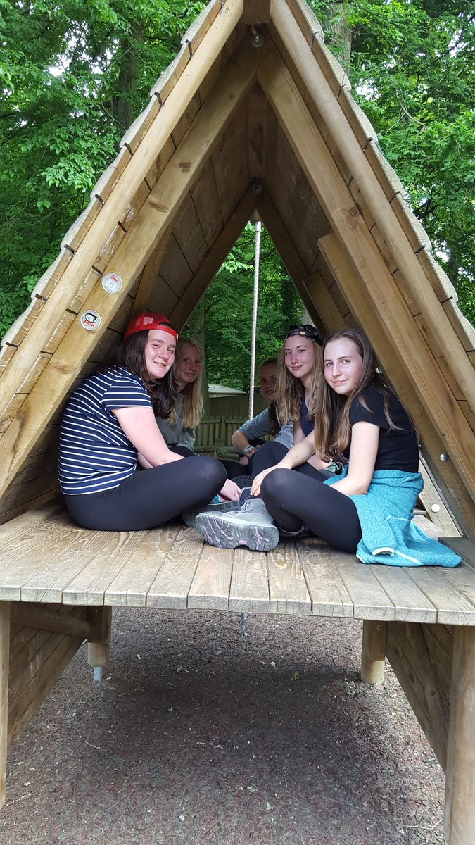 The winners of the Year 9 orienteering challenge take it easy after their victory.