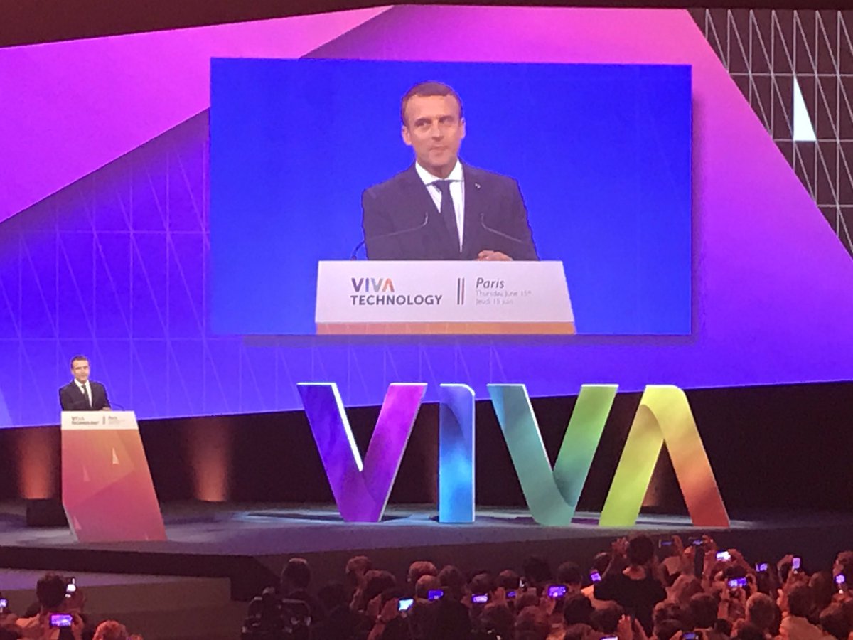 asostaponti's tweet image. #VivaTechnology2017 - intervention @EmmanuelMacron - la France devient la nation des start-ups !
