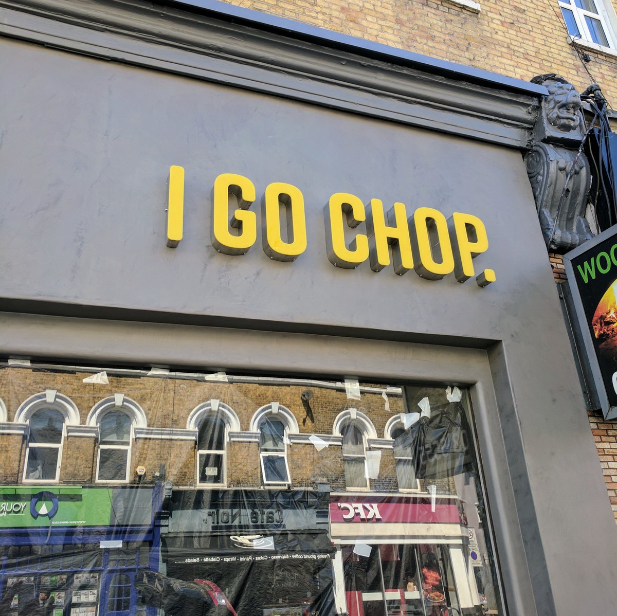 I Go Chop. Camberwell Church St. Traditional Nigerian dishes with a fusion twist. Planned to open this Saturday.