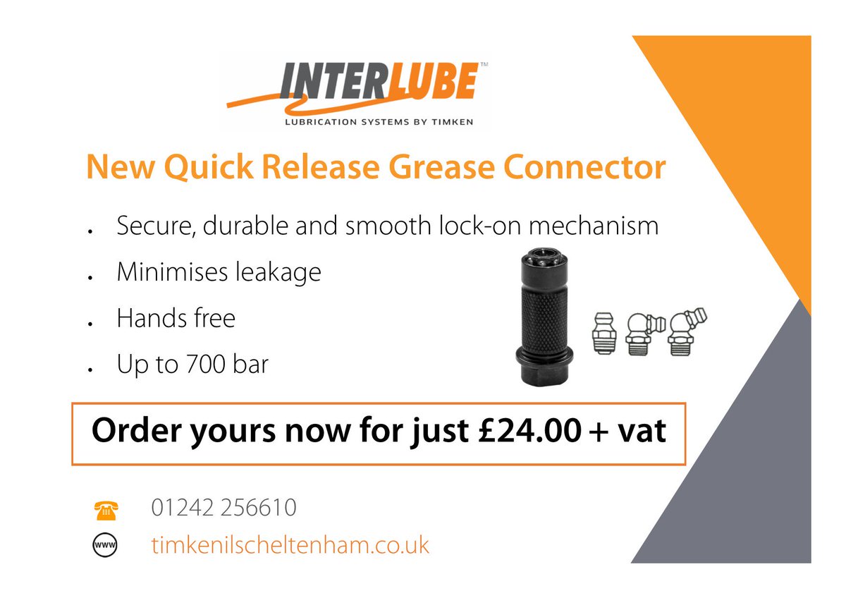 InterlubeUK's tweet photo. Call us now or visit our website at https://t.co/tS3kqFvd1x to buy the best quick release grease connector in the market. #Engineering 🛠️🔝 https://t.co/fz9qkqSF6w