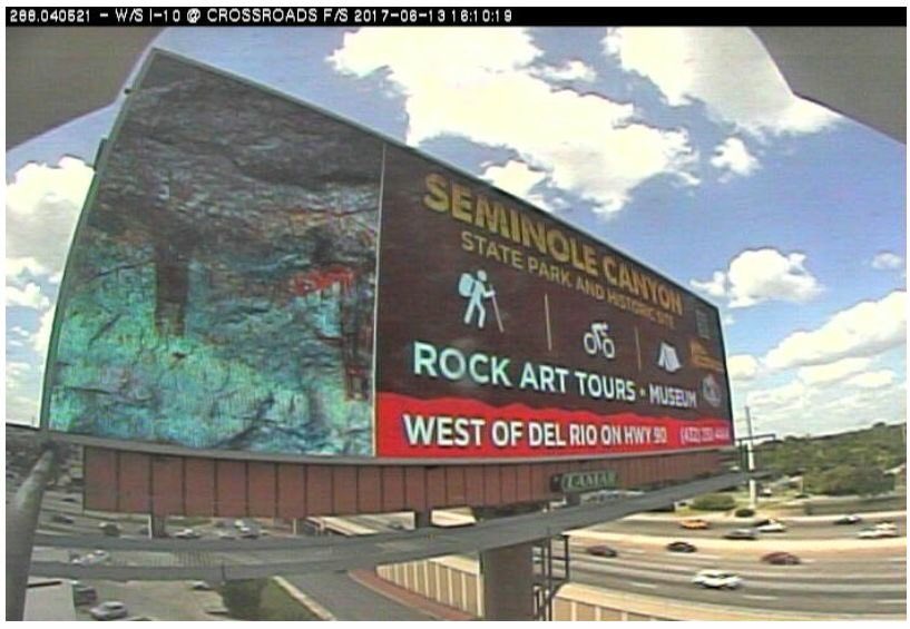 Newest billboard for your park, located at IH410 and IH10 in San Antonio. Courtesy of the Del Rio Hispanic Chamber of Commerce.