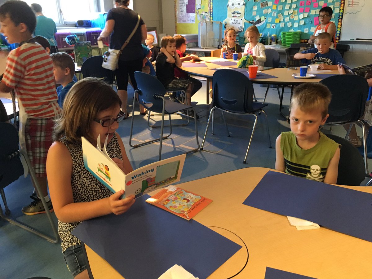 KatiebellSLP's tweet photo. You will be missed Ms. Shafer! We loved listening to #readers in our VIP #Communicationcafe today! https://t.co/RmcEIEzcKA