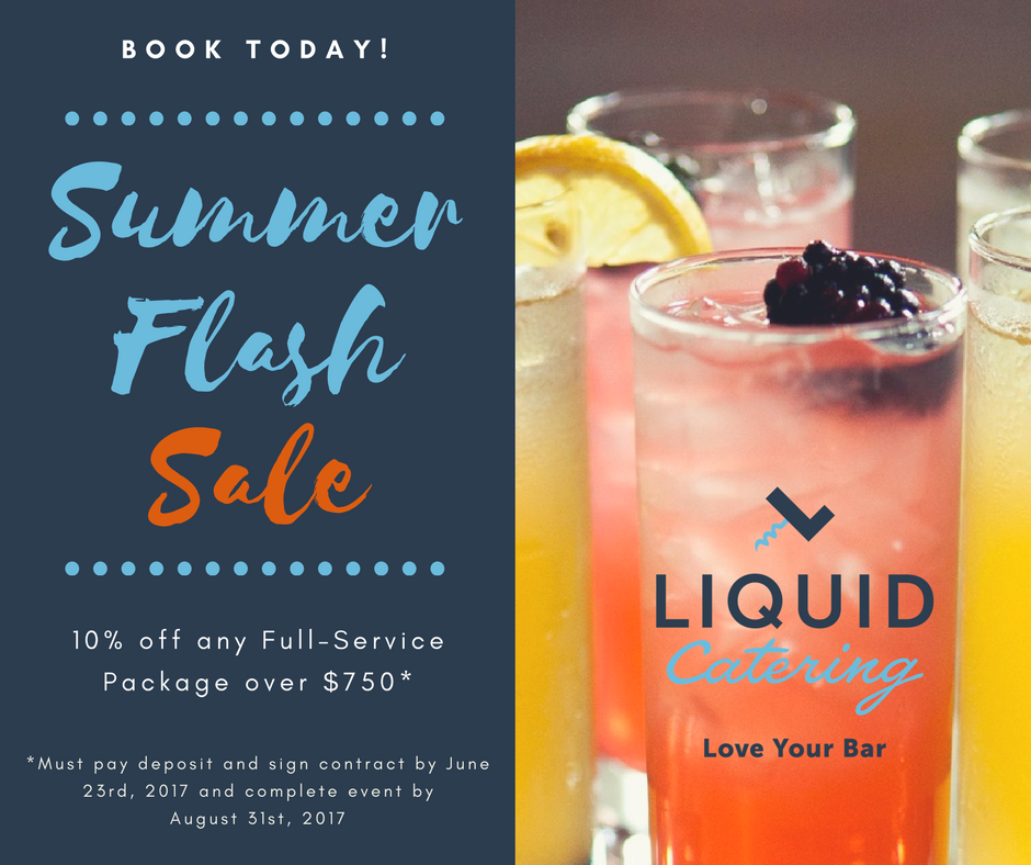 liquidcaterings's tweet photo. Book your next event with #LiquidCatering and take advantage of our #summer flash #sale! https://t.co/22rg5foKCB https://t.co/UxrDg1nvkL