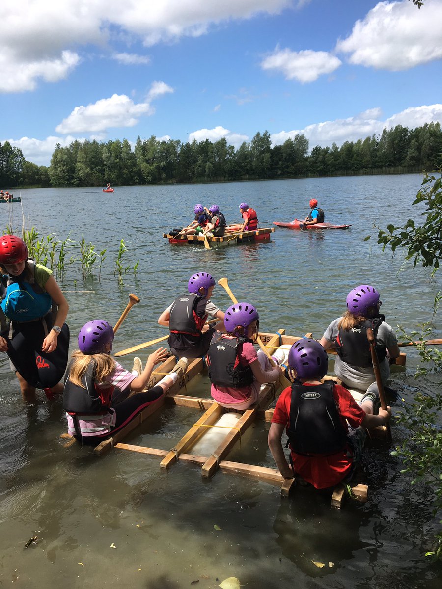 JBResidential's tweet photo. Expert raft builders now - not one of the rafts sank! And a little bit of swimming to round off the day 🏊🚣‍♀️ https://t.co/i7OdxRR48e