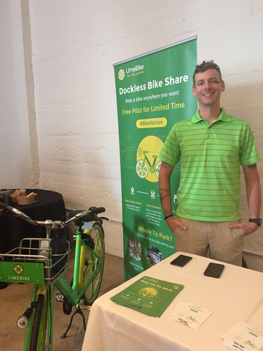RyanFinchNC's tweet photo. Excited to get @limebike in GSO! Great solution to the "last mile!" @gsochamber #SoGSO @DowntownGSO https://t.co/QcPTLs41Mb