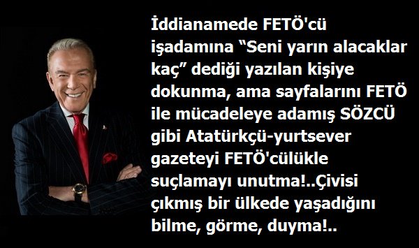 ''HER İLDE BİR FETÖ'CÜ KURTARMA BORSASI OLUŞMUŞ!''
SIKI DURUN!İDDİA BENİM DEĞİL YANDAŞ YAZARDAN...
sozcu.com.tr/2017/yazarlar/… @ugurdundarsozcu