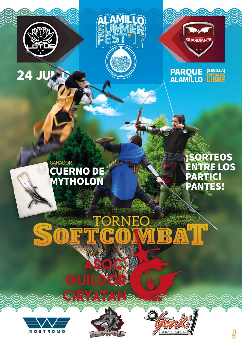 AsoGuardianes's tweet photo. Apúntate al torneo de softcombat  en el #alamillosummerfest organizado por @asoguildor https://t.co/dfpkw4Jnen