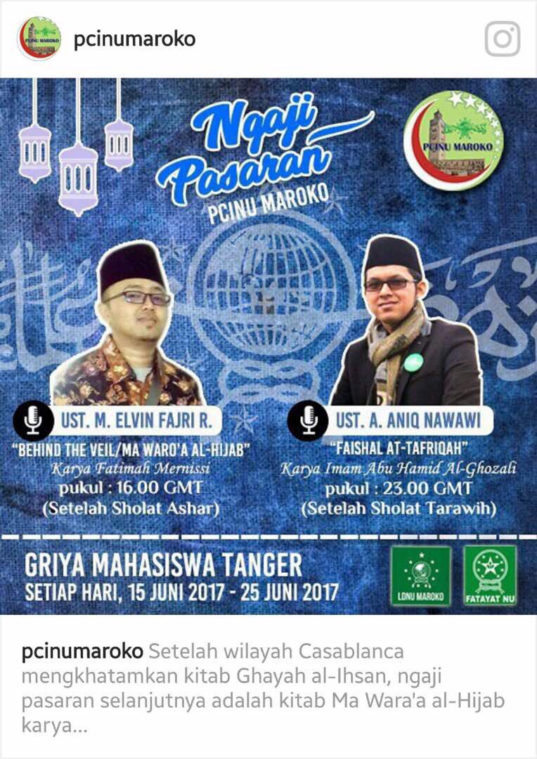 Ngaji pasaran pcinu wilayah Tanger..