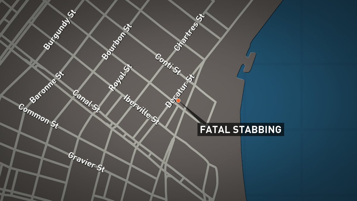 WWLTV's tweet photo. UPDATE: Woman dead after French Quarter stabbing
https://t.co/7M9pDZPsdu https://t.co/uZWjx0IrZf