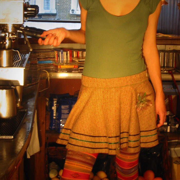NQFashion's tweet image. Can't believe this is a #tbt to 2005! Here's a local barista in my wool skirt #independentstyle #ilovemyskirt