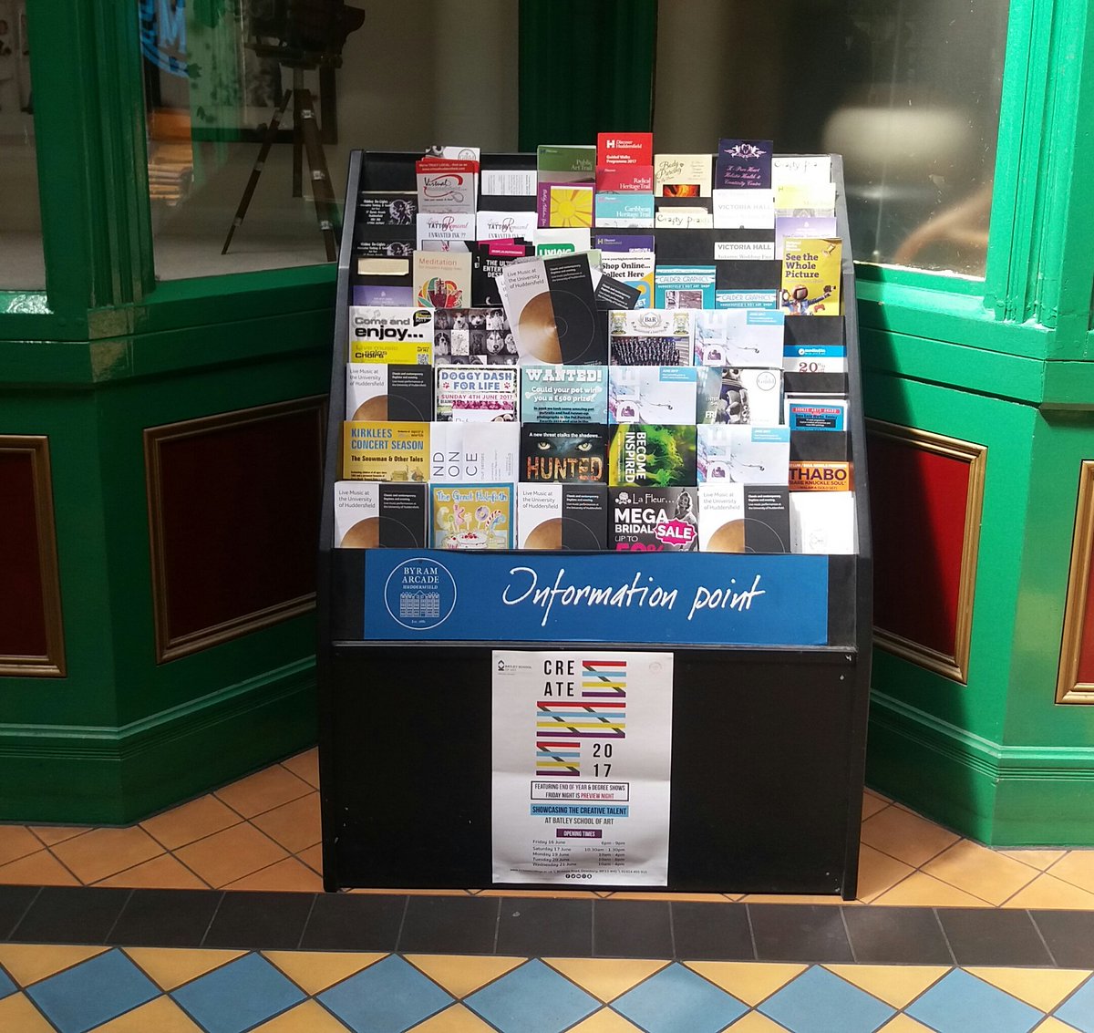 Virtual Huddersfield (@vhuddersfield) on Twitter photo #Huddersfield. More tourist and event flyers in <a href="/TheByramArcade/">The Byram Arcade</a> including ours. Nice and cool too. #Huddersfield. More tourist and event flyers in <a href="/TheByramArcade/">The Byram Arcade</a> including ours. Nice and cool too.