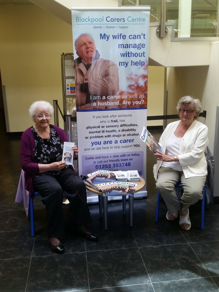 Raising awareness for <a href="/BlackpoolCarers/">Blackpool Carers Centre</a> at South Shore Primary Care Centre. <a href="/carersweek/">Carers Week</a>