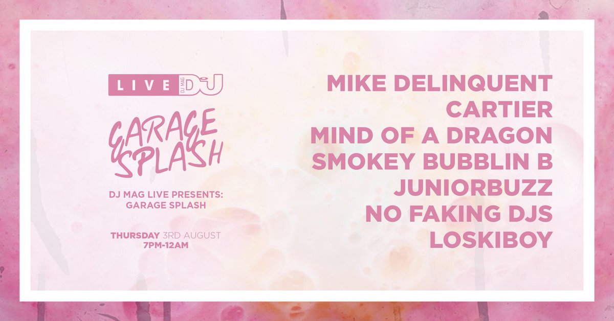 Garage Splash (@garage_splash) on Twitter photo Hyped! <a href="/DJmag/">DJ Mag</a> live 3rd aug <a href="/workbarlondon/">Work Bar London</a> w/<a href="/mikedelinquent/">MIKE DELINQUENT</a> <a href="/DjCartier/">DJ Valentino Cartier</a> @mindofadragon <a href="/jnrbuzz/">juniorbuzz</a> @SmokeyBubblinB <a href="/Nofakingever/">NO FAKING</a> <a href="/loskiboy1/">LoskiBoy</a> Hyped! <a href="/DJmag/">DJ Mag</a> live 3rd aug <a href="/workbarlondon/">Work Bar London</a> w/<a href="/mikedelinquent/">MIKE DELINQUENT</a> <a href="/DjCartier/">DJ Valentino Cartier</a> @mindofadragon <a href="/jnrbuzz/">juniorbuzz</a> @SmokeyBubblinB <a href="/Nofakingever/">NO FAKING</a> <a href="/loskiboy1/">LoskiBoy</a>