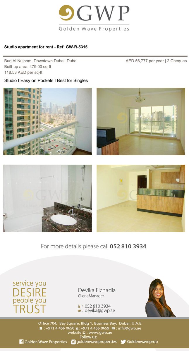 Goldenwaveprop's tweet photo. Email: info@gwp.ae 
Website: gwp.ae 
Toll Free: 800GWP(497) #gwpfamily #gwp #propertymanagement #propertydevelopment #homeowners #realtors https://t.co/Pa5y56WkXa