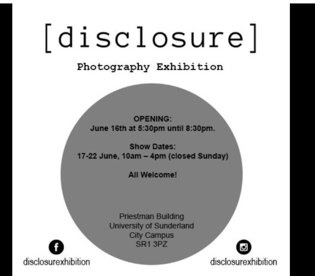SideGallery's tweet image. @sunderlanduni 's Photography Degree Show aka @Disclosure_2017 opens tomorrow evening, until 22/6 #NEfollowers