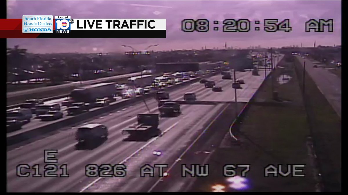 DISABLED CAR: SR-826 WB & NW 67th Ave. Expect delays. #TRAFFIC #MIAMI https://t.co/IsC1AwBwty