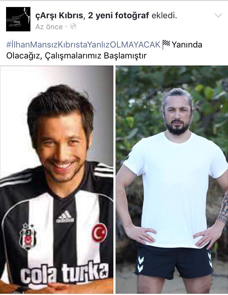 Çarşı Kıbrıs ile görüşmelerimiz sonuçlandı ve Kıbrıs da ilhan Mansız ı destekleyecekler. 
Alayınıza ilhan Mansız ulan 👊
#Survivor #im26