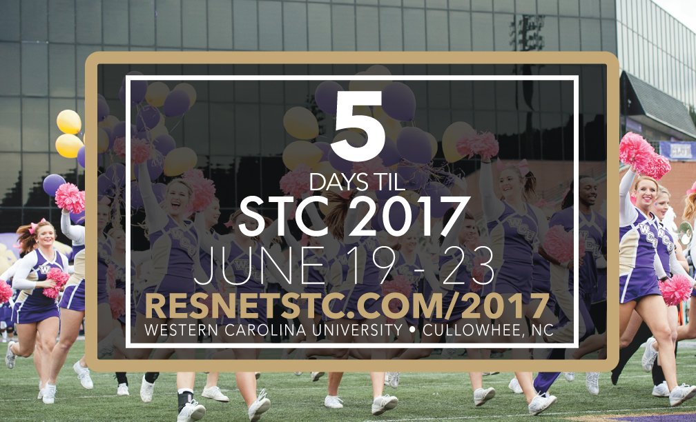 ResNetSTC's tweet image. 5 Days until STC 2017! Check out the website, resnetstc.com/2017, to see what we have planned!