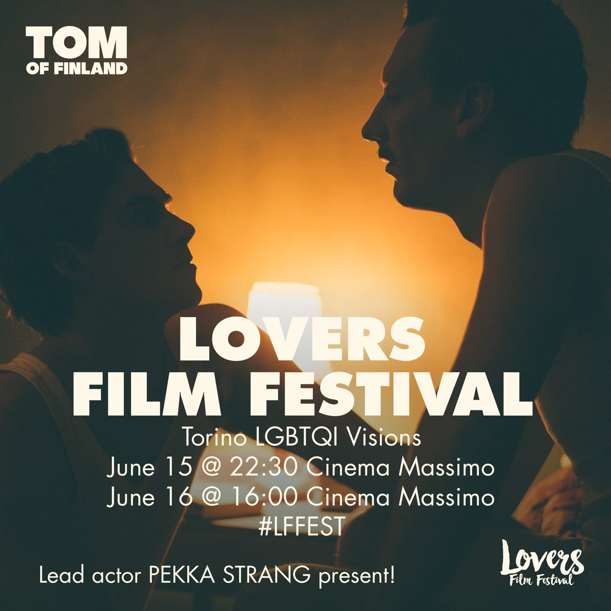 Ciao🇮🇹 @ToFmovie sta arrivando! Stasera a #LoversFilmFestival @LFFEST 😘 Attore principale @pekkastrang presente! ❤️💛💚💙💜🖤 #PardonMyItalian