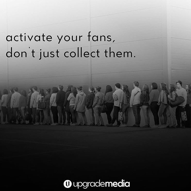 UpgradeMedia's tweet photo. Activate your fans, don't just collect them. #Nashville #MusicRow #Marketing https://t.co/bR8CcjxnZ7