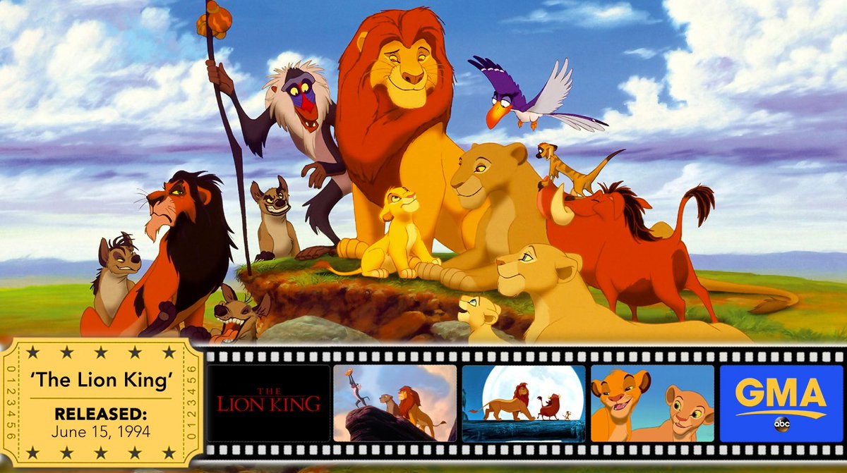 GMA's tweet photo. 'The Lion King' was released in theaters on this day 23 years ago. https://t.co/eEpukCJQrn
