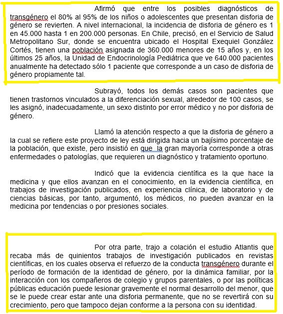 Nueva% gob desoye opinión médica: hasta 95% niños revierte "disforia de género" (dra Fca Ugarte, Senado) pero insiste autorizar cambios sexo