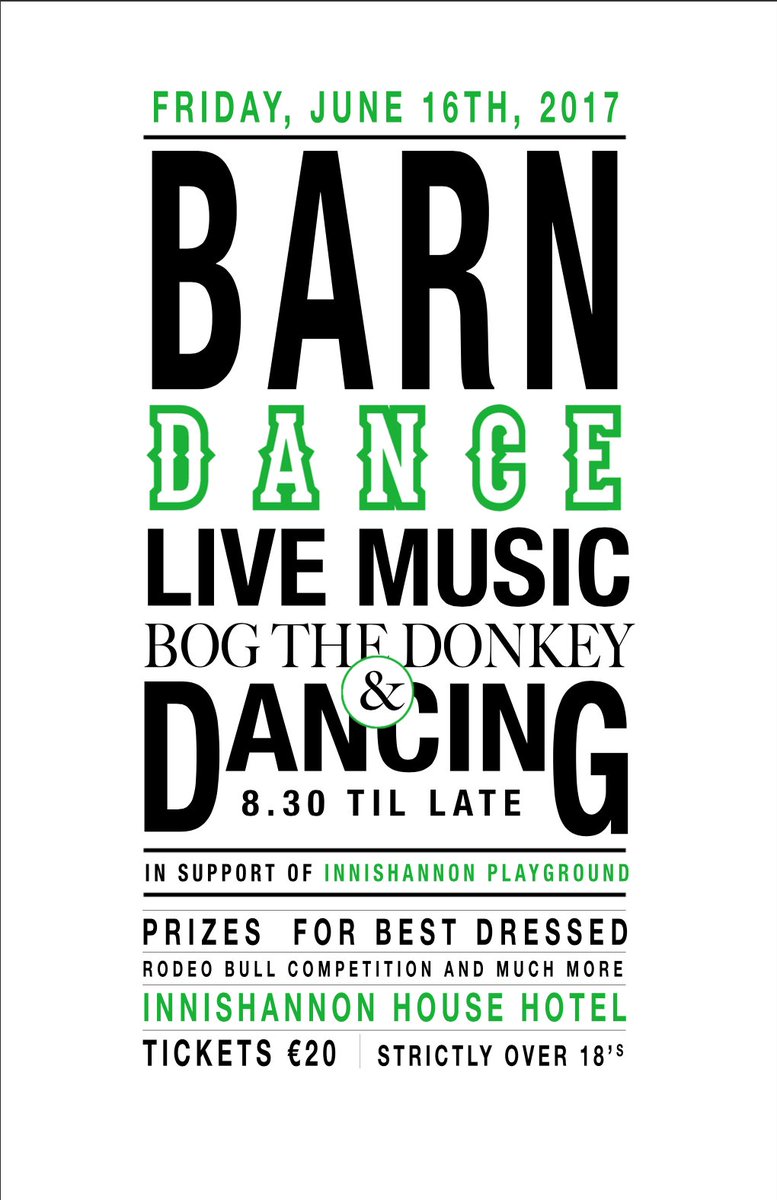 InnishannonHH's tweet photo. Don't miss Barn Dance aid of #innishannon Playground Tickets available at reception @WestCorkBusines #Cork #Kinsale #WestCork https://t.co/7A3Bjw7y8r