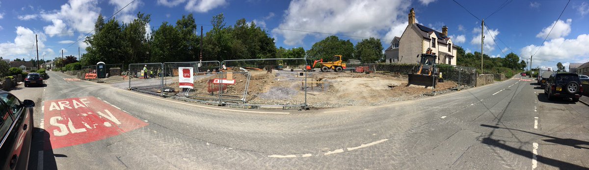 New housing site on Anglesey progressing well in good weather !