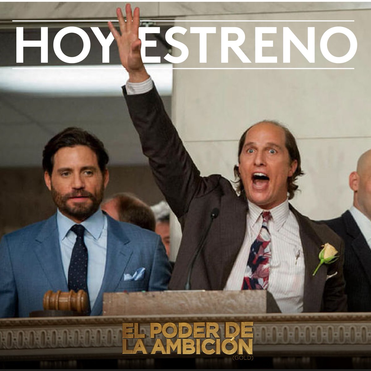 MontBlancCinema's tweet photo. Basada en una historia demasiado buena para ser real llegó a los cines #ElPoderDeLaAmbición (Gold) Con el ganador del Oscar® @McConaughey https://t.co/se8W3gyas6