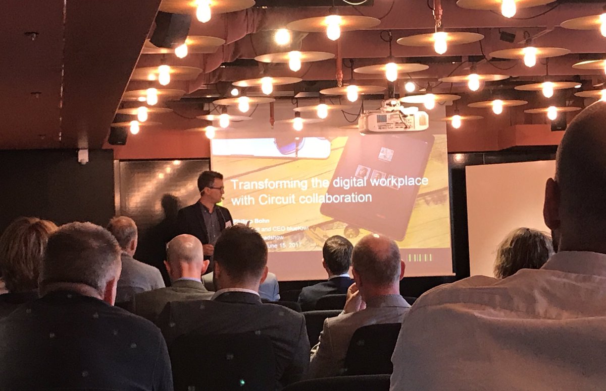 At the #WestconRoadshow in Stockholm @UnifyCo presenting #Circuit to the audience.