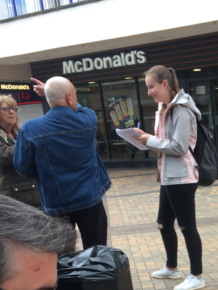 GeographyCMCNet's tweet image. Y12 Geography students collecting primary data on the impacts that the #Redrock regeneration will have on Stockport Town Centre