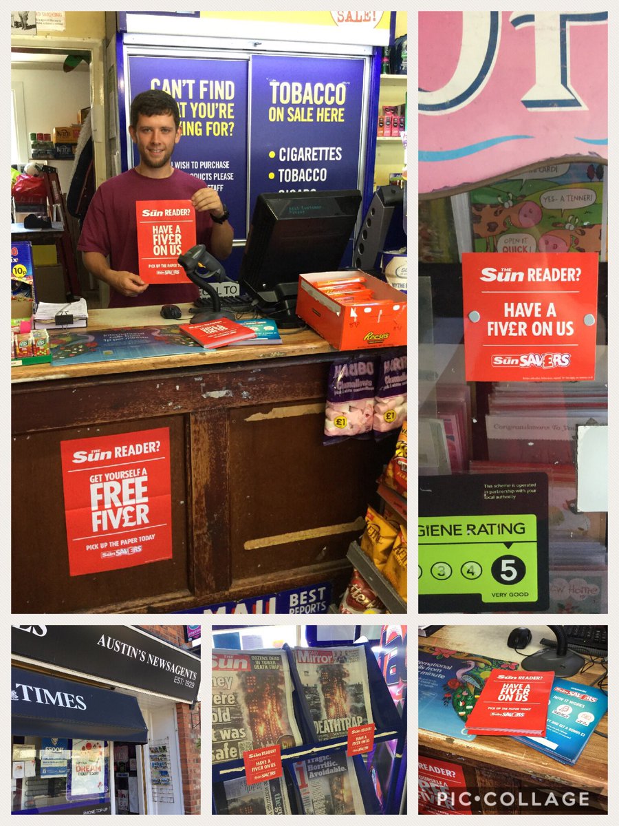 Sam_NewsUK's tweet photo. Sam from Austins in #hythe loves the new #sunsavers reward scheme and has already read about it in Trade press magazine this month ☀️☀️☀️☀️ https://t.co/glY0OqQHlo