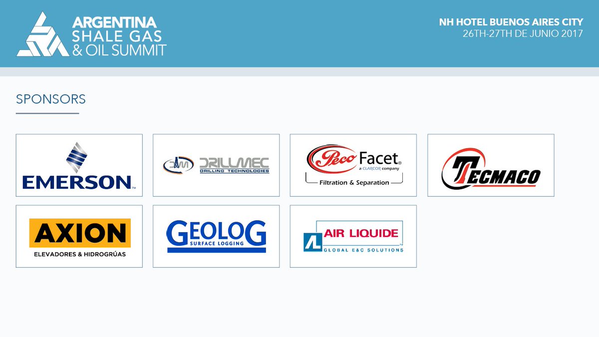 A_SGOS's tweet photo. Algunos de los Sponsors que estarán presentes en 3era cumbre de Shale gas &amp; oil los días 26,27 Junio en NH hotel BA. https://t.co/NSsMYz4Os9 https://t.co/NGbFv1MNdg