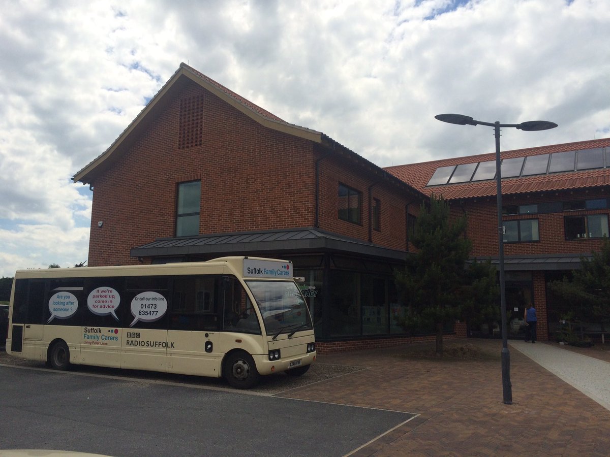 suffolkcarers's tweet photo. #sfcbus tour 🚌 at Sole Bay Surgey, Reydon. Don't be shy, some&say hi 😁we've got info, advice, support, balloons&pens to give u #CarersWeek https://t.co/N1OGQhg0Fk