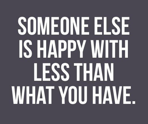 ASeviction's tweet image. #ThursdayThoughts Someone else is happy with less than you have...