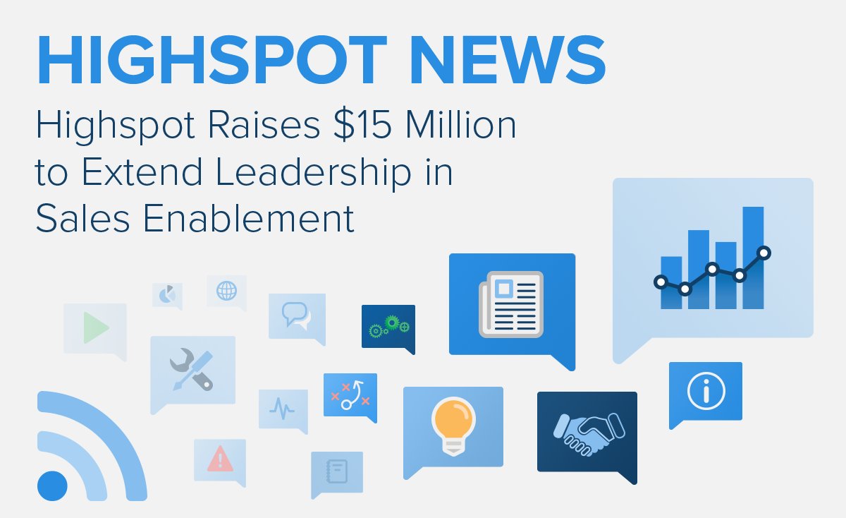 HaleyKatsman's tweet photo. @Highspot raises $15M to extend leadership in Sales Enablement https://t.co/0TojdZbnHg … #SalesEnablement #B2B #Funding #Investment #SeriesB https://t.co/PReLgygSLR