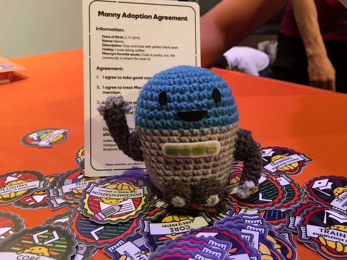 manny's tweet photo. Hello #wceu :) grab some stickers at the @GoDaddy booth https://t.co/miGHlQI6EK