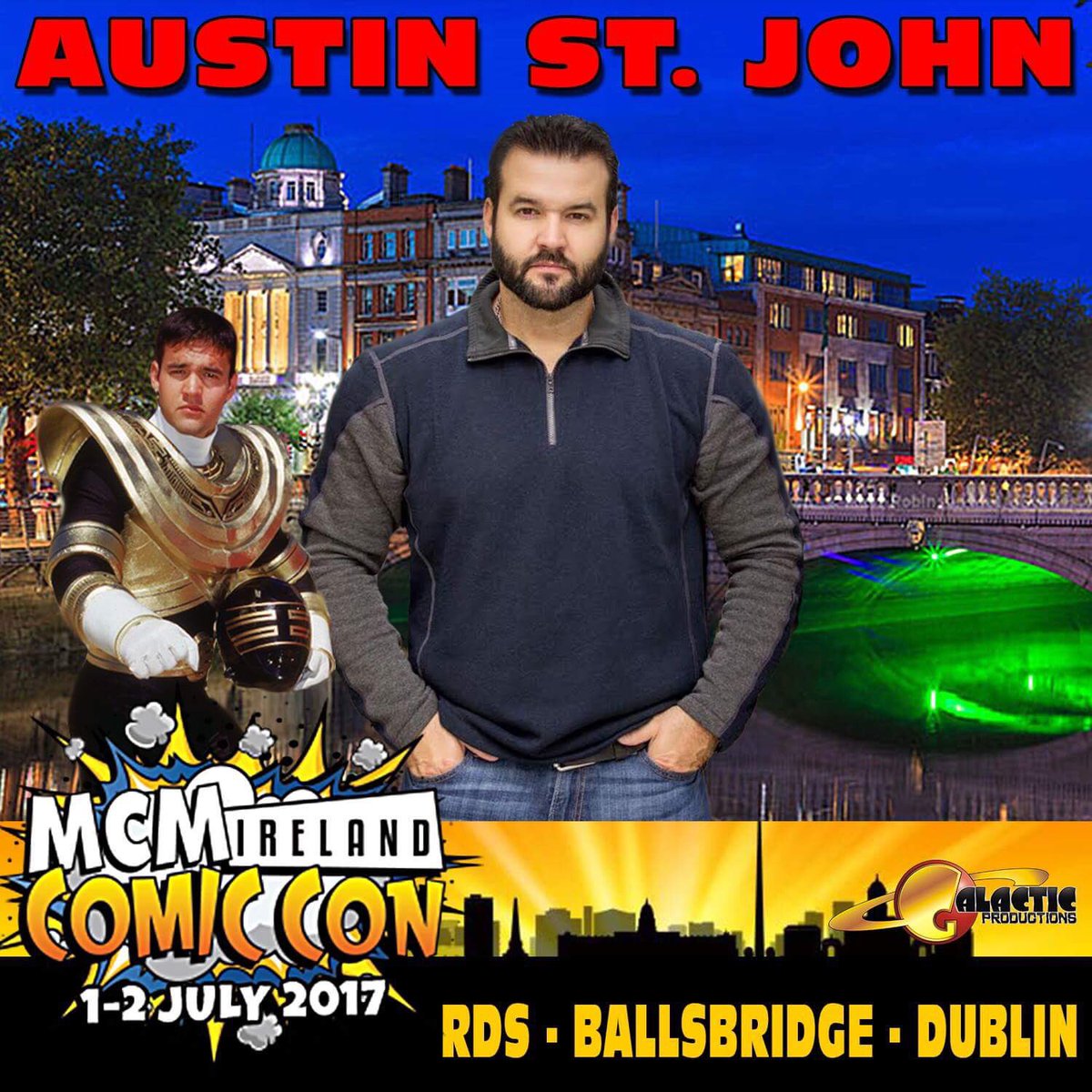 Dublin! It's your turn July 1 &amp; 2! Come see me &amp; the team at <a href="/MCMComicCon/">MCM Comic Con</a>!-ASJ
#powerrangers #mmpr #redranger #goldranger #teamgalactic