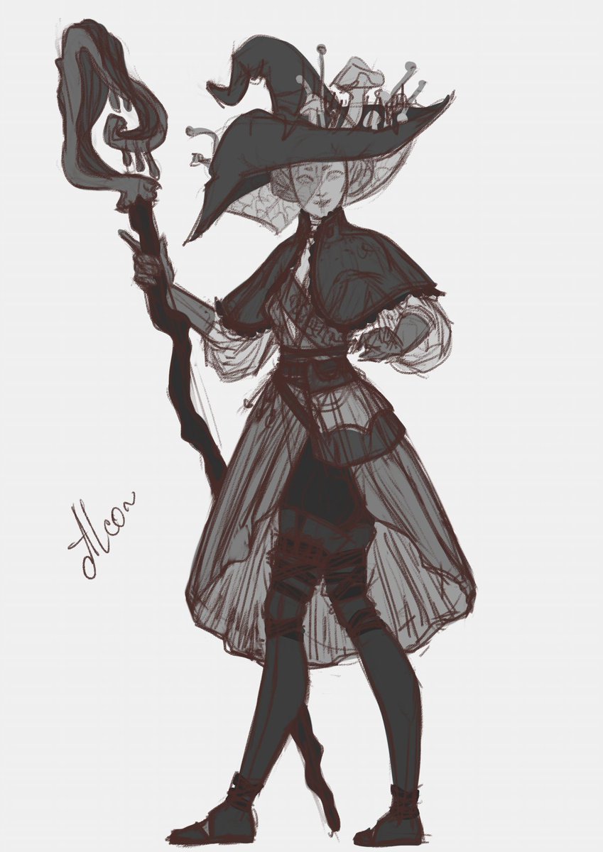 witch clothes drawing