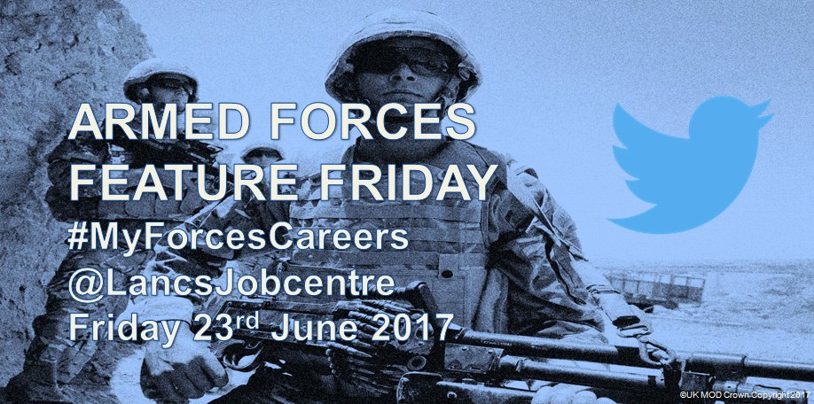Join us for the Armed Forces Feature Friday on the 23rd of June. Bringing you career information, apprenticeships &amp; more.
#MyForcesCareer
