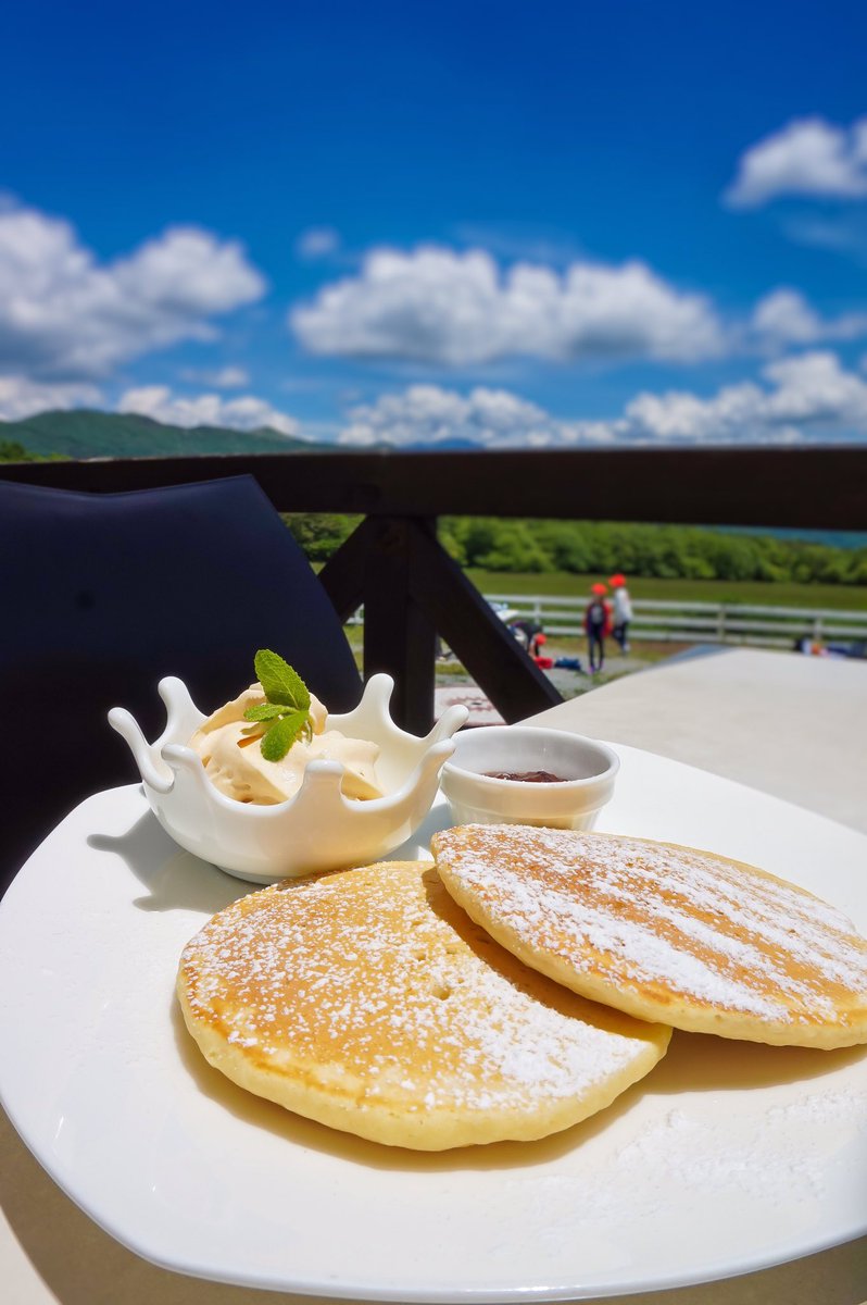 ねぎ パンケーキとカフェ巡り בטוויטר 先日のパンケーキ部 清泉寮キープファームショップ 山梨県 清里 ジャージーミルクパンケーキ ジャージーミルククリーム 清泉寮パン工房ジャム 旅先パンケーキ ジャージー牛乳を使用した生地とクリーム美味しい 景色