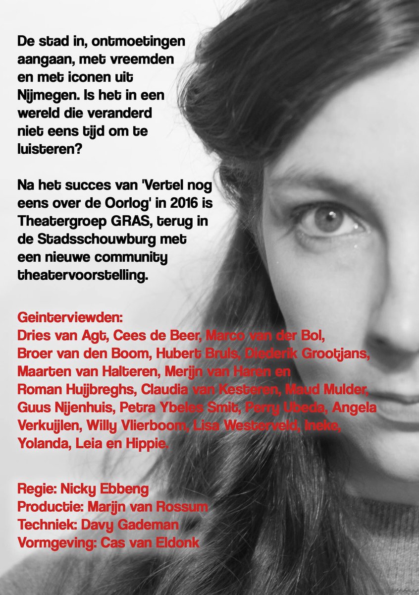 Volgende week speel ik in <a href="/SchouwburgNMGN/">Schouwburg Nijmegen</a> een stuk waar verhalen uit #Nijmegen centraal staan. Kom jij #luisteren? . tinyurl.com/y9732prm
