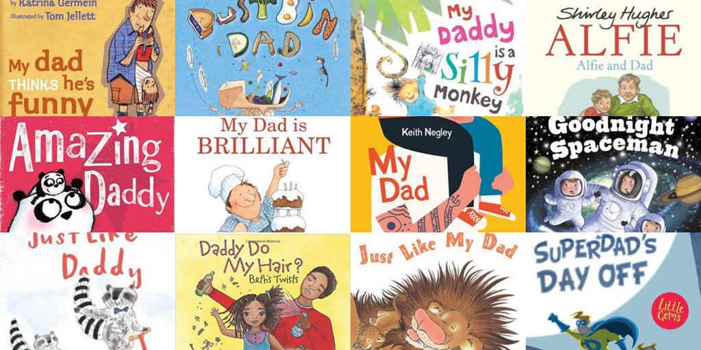 Booktrust's tweet photo. Stuck for a Father's Day present? Ditch the socks and share one of these super cute picture books about dads instead https://t.co/b1PftcHZ8Y https://t.co/2uCL6ptarR