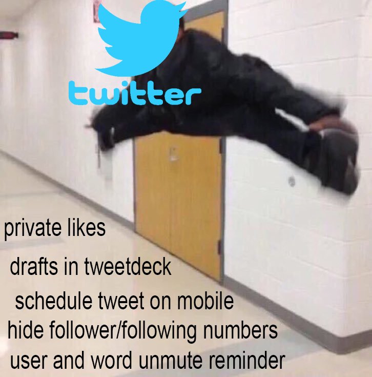 Jet0o's tweet photo. the floor is improvements to twitter https://t.co/y6NVsdsPsH