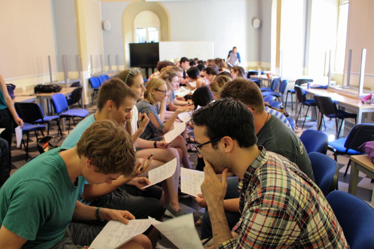 Paideiainstitut's tweet photo. Salvi sitis! LLiR students get to know each other with Latin speed dating!
#LLiR2017 #PaideiaSummer2017 https://t.co/trg1bsMTCn